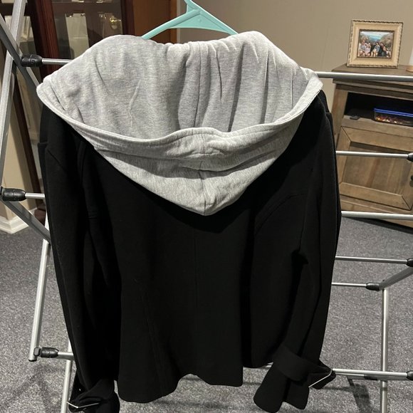 INC International Concepts Women's Large Black / Grey Hoodie Jacket - Picture 3 of 3